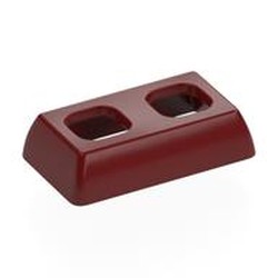 LEGO part 65753 Minifig Hipwear Skirt Short, Angular in Dark Red