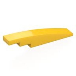 LEGO part 6801 Brick Curved 1 x 6 in Bright Yellow/ Yellow