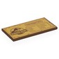 Tile 4 x 8 with Jurassic Park Logo, 'TRICERATOPS', Stats on Gold Background print