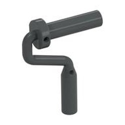 LEGO part 12885 Equipment Paint Roller Brush Handle Edge On Handle in Dark Stone Grey / Dark Bluish Gray