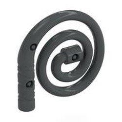 LEGO part 61975 Equipment Whip [Coiled] in Dark Stone Grey / Dark Bluish Gray