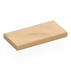 LEGO part 87079 Tile 2 x 4 with Groove in Warm Tan