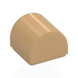 LEGO part 49307 Brick Curved 1 x 1 x 2/3 Double Curved Top, No Studs in Warm Tan