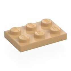 LEGO part 3021 Plate 2 x 3 in Warm Tan