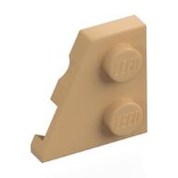 LEGO part 24299 Wedge Plate 2 x 2 Left in Warm Tan
