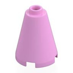 LEGO part 3942c Cone 2 x 2 x 2, Open Stud in Light Purple/ Bright Pink
