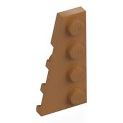 LEGO part 41770 Wedge Plate 4 x 2 Left in Medium Nougat