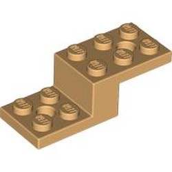 LEGO part 11215 Bracket 5 x 2 x 1 1/3 with Holes, Pin Bottom in Warm Tan