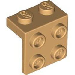 LEGO part 44728 Bracket 1 x 2 - 2 x 2 in Warm Tan