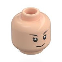LEGO part 28621pr0152 Minifig Head with print in Light Nougat