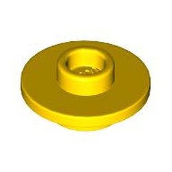 LEGO part 38799 Equipment Cup / Teacup Saucer with Recessed Stud on Top [PLAIN] in Bright Yellow/ Yellow