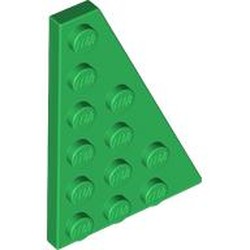 LEGO part 48205 Wedge Plate 6 x 4 Right in Dark Green/ Green