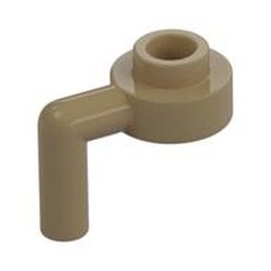 LEGO part 3661 Plate Round 1 x 1 with Vertical Bar in Sand Yellow/ Dark Tan