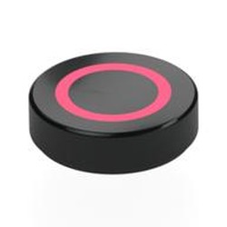 LEGO part 8491pr0004 Tile Round 1.5 x 1.5 with Coral Circle Print in Black