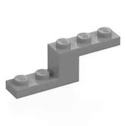 LEGO part 5712 Bracket 5 x 1 x 1 1/3 in Medium Stone Grey/ Light Bluish Gray