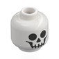 Minifig Head Skeleton, Black Skull Face Print