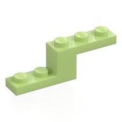 LEGO part 5712 Bracket 5 x 1 x 1 1/3 in Spring Yellowish Green/ Yellowish Green