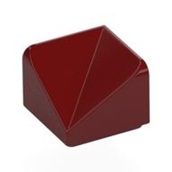 LEGO part 7827 Brick Sloped 30° 1 x 1 x 2/3 Double Concave in Dark Red