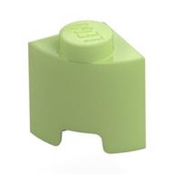 LEGO part 7532 Brick Round, Quarter 1 x 1 in Spring Yellowish Green/ Yellowish Green