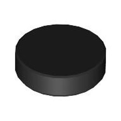 LEGO part 8491 Tile Round 1.5 x 1.5 in Black