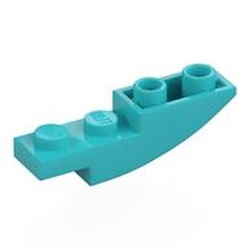 LEGO part 13547 Brick Curved Inverted 4 x 1 in Medium Azure