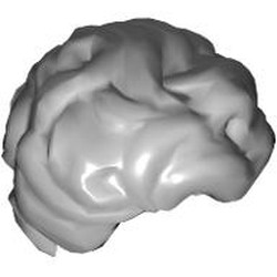 LEGO part 8495 Hair Curled in Thick Strands in Medium Stone Grey/ Light Bluish Gray
