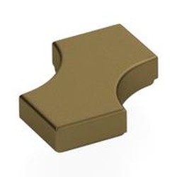 LEGO part 3396 Tile Special 2 x 2 with 2 Quarter Round Cutouts in Gold Laquered/ Metallic Gold