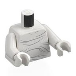 LEGO part 973c27h27pr0027 Torso, White Arms and Hands with print in White