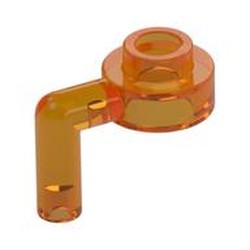 LEGO part 3661 Plate Round 1 x 1 with Vertical Bar in Transparent Bright Orange/ Trans-Orange