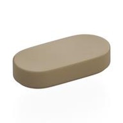 LEGO part 1126 Tile Round 1 x 2 in Sand Yellow/ Dark Tan