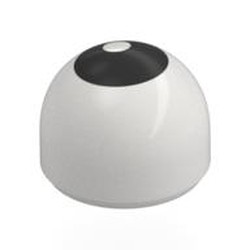 LEGO part 6908pr0001 Dome 1 x 1 x 2/3 with Black Dot (Eye) Print in White