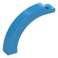 LEGO part 5845 Brick Arch 1 x 5 x 3 1/3 Curved Top in Dark Azure