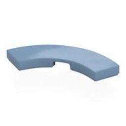 LEGO part 79393 Tile 3 x 3 Curved, Macaroni in Sand Blue