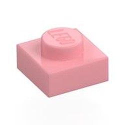 LEGO part 3024 Plate 1 x 1 in Warm Pink