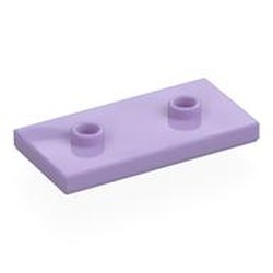 LEGO part 65509 Plate Special 2 x 4 with Groove and Two Center Studs (Jumper) in Lavender