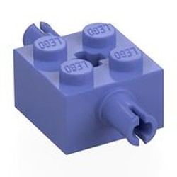 LEGO part 30000 Brick Special 2 x 2 with 2 Pins and Axle Hole in Blue Violet