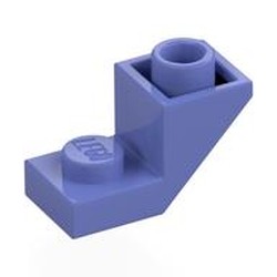 LEGO part 2310 Brick Sloped 45° 2 x 1 Inverted with 2/3 Cutout in Blue Violet