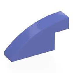 LEGO part 3573 Brick Curved 1 x 4 x 1 2/3 No Studs in Blue Violet