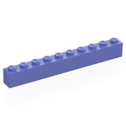 LEGO part 6111 Brick 1 x 10 in Blue Violet