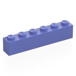 LEGO part 3009 Brick 1 x 6 in Blue Violet