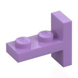 LEGO part 4585 Bracket 1 x 2 with 1 x 2 Vertical Studs in Medium Lavender