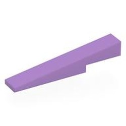 LEGO part 4569 Brick Sloped 1 x 6 x 1 with 1 x 2 x 1/3 Cutout in Medium Lavender