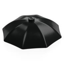 LEGO part 4094b Equipment Umbrella Top with No Bottom Flaps, 6 x 6 with Top Stud in Black