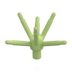 LEGO part 19119 Plant, Flower Stem with Bar and 6 Stems in Spring Yellowish Green/ Yellowish Green
