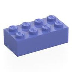 LEGO part 3001 Brick 2 x 4 in Blue Violet