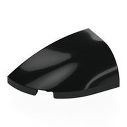 LEGO part 6822 Brick Round, Curved Double 3 x 2 Beveled with Stud Notch Left in Black