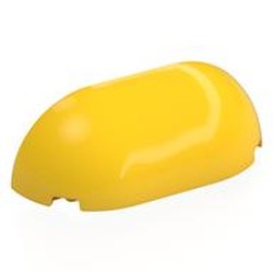LEGO part 7518 Brick Round, Curved Triple 2 x 6 x 1 2/3 in Bright Yellow/ Yellow