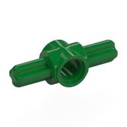 LEGO part 27940 Technic Pin Connector Hub with 2 Axles in Dark Green/ Green