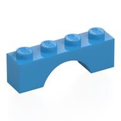 LEGO part 3659 Brick Arch 1 x 4 in Dark Azure