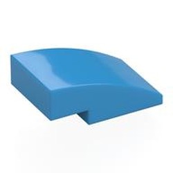 LEGO part 24309 Brick Curved 3 x 2 No Studs in Dark Azure